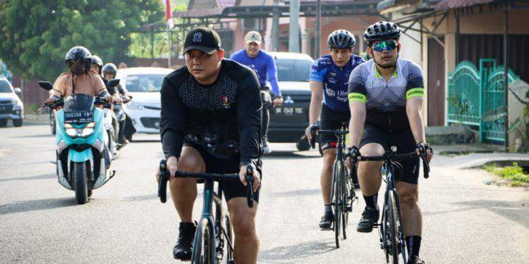 Kapolres Labuhanbatu Gowes Pantau Kamtibmas