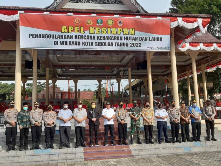 Wali Kota Sibolga Pimpin Apel Kesiapan Penanggulangan Bencana Karhutla