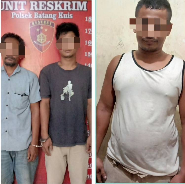Polsek Batangkuis Ringkus Tiga Pelaku Pencurian Toko Obat