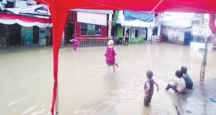 Ratusan Rumah di Medan Terendam Banjir