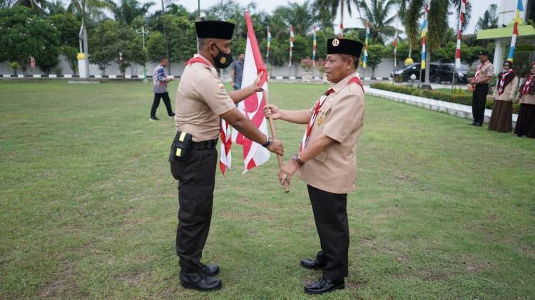 Plt Wali Kota Tanjungbalai Berangkatkan Kontingen Jambore Nasional XI ke Cibubur