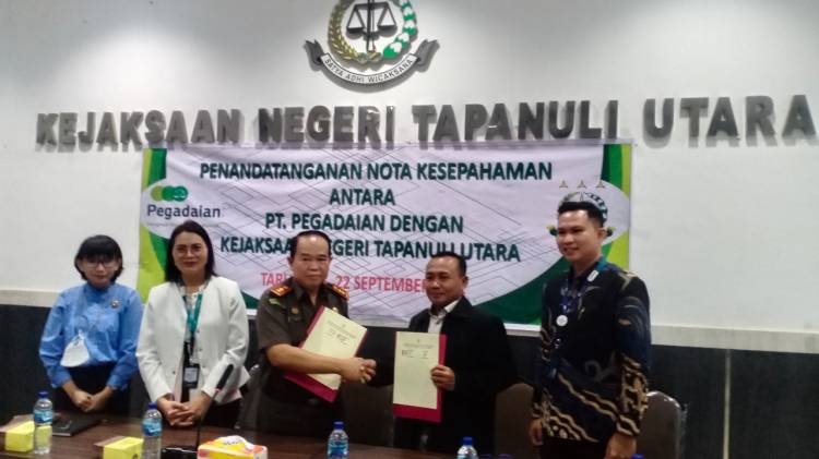PT Pegadaian Kanwil I Medan dan Kejari Taput Tandatangani MoU