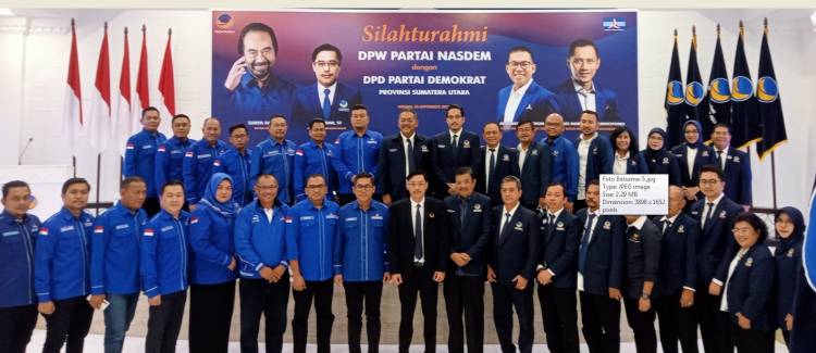DPD P Demokrat Silaturahmi dengan DPW Nasdem Sumut