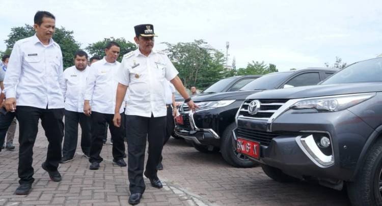 Pj Wali Kota Pimpin Apel Kendaraan Dinas Pemko Tebingtinggi