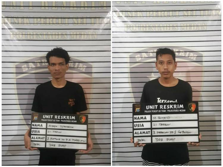 Polsek Percut Sei Tuan Bekuk 2 Komplotan Pelaku Curanmor Modus Kenalan Lewat Aplikasi OMI