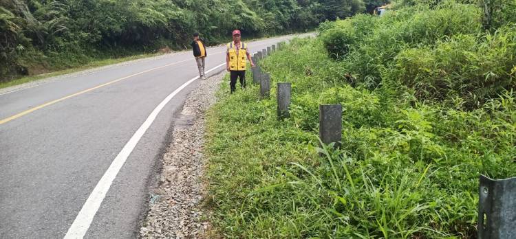 1,5 Km Pagar Pengaman di Jalinsum Parapat Raib Dicuri OTK