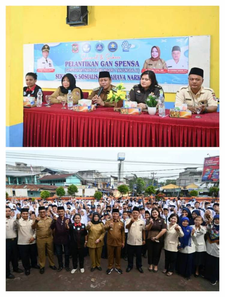 Wali Kota Sosialisasikan Gerakan Anti Narkotika di SMPN 1 Tanjungbalai