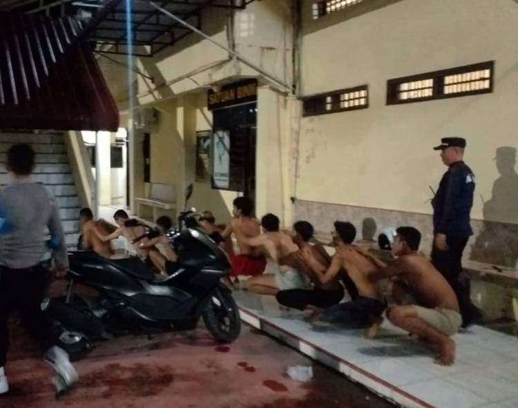 9 Orang Geng Motor Srigala Hitam Diamankan Polres Asahan