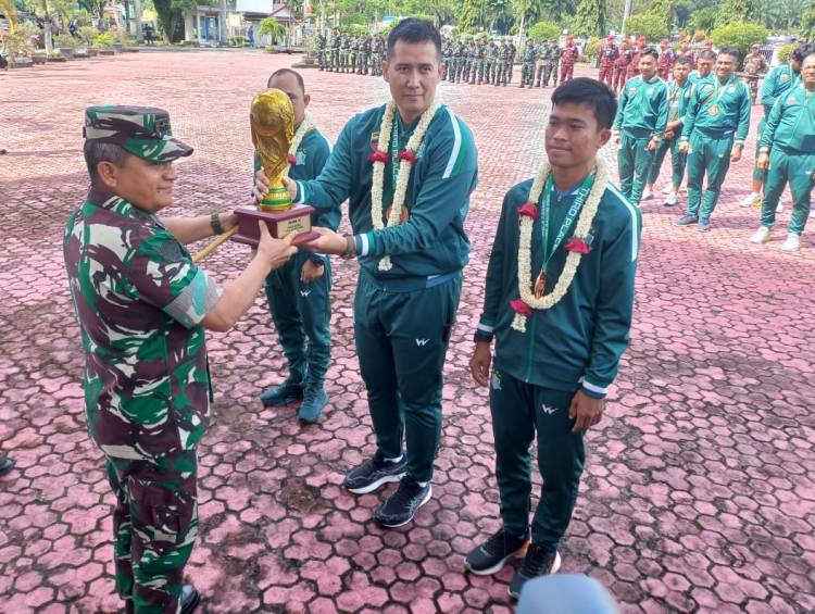 Pangdam I/BB Sambut Kedatangan Kontingen LSN Sumatera Utara Juara 3 Piala Kasad
