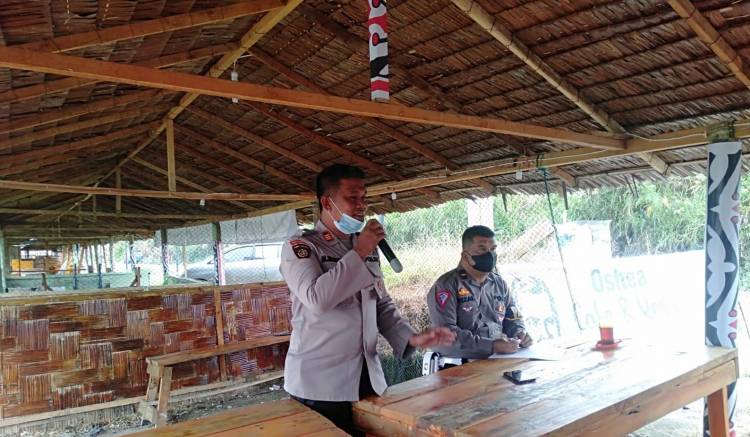 Polsek Purba Sosialisasi UU Nomor 2 Tahun 2009 di Rest Area Parbalokan