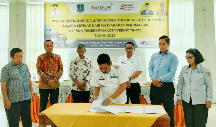 Dinas Perkimtan Tebingtinggi Terima PSU dari 9 Perumahan