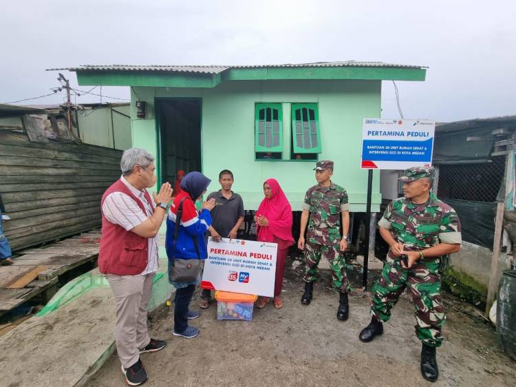 Pertamina Peduli, Lakukan Bedah Rumah dan Intervensi Gizi Spesifik di Kota Medan dan Deli Serdang