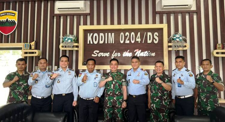 Bangun Sinergitas, Kalapas Lubukpakam Silaturahmi ke Kodim 0204/DS