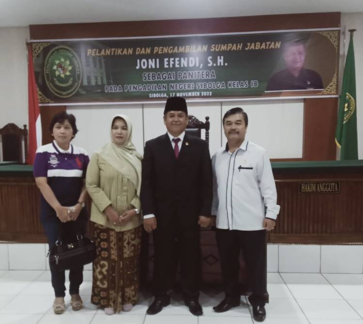 Joni Efendi  Jadi Panitera PN Sibolga