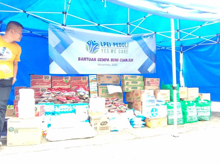 LPEI Salurkan Bantuan Bencana Gempa Cianjur