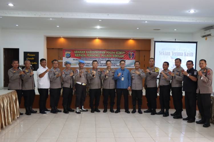 Propam Polda Sumut Sosialisasi Pembinaan Etika Profesi Polri di Polres Sibolga