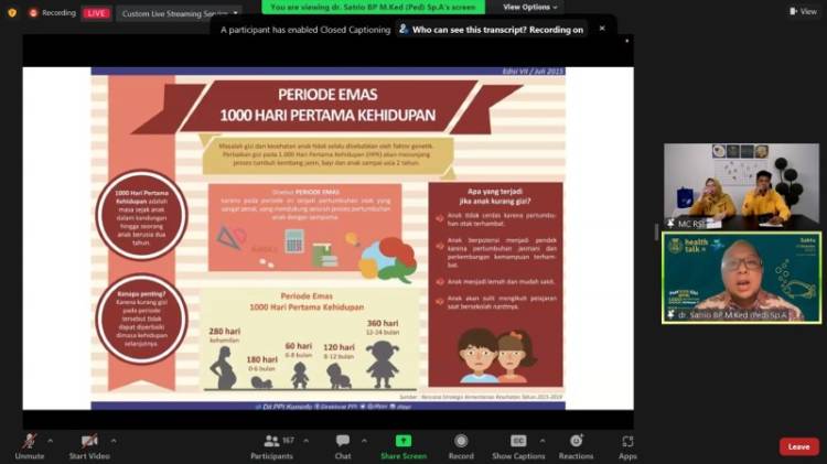 Peduli Kebutuhan Gizi Anak, RSI Kampanyekan Pentingnya Nutrisi 1000 Hari Pertama Kehidupan