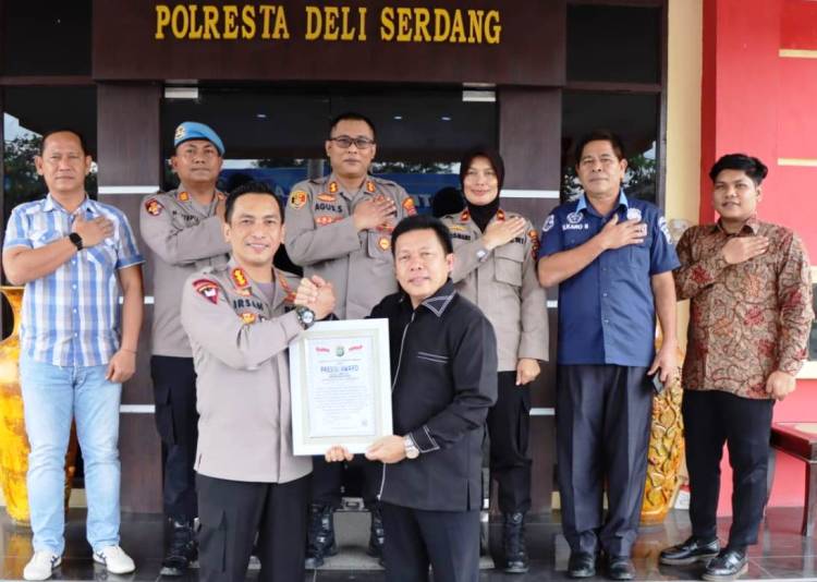 Polresta Deliserdang Terima Penghargaan Presisi Reward dari Lemkapi