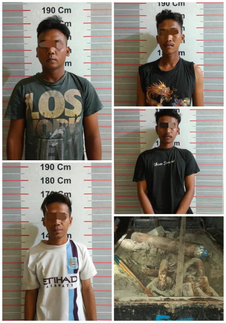 Polisi Amankan Empat Pencuri Besi Pertamina