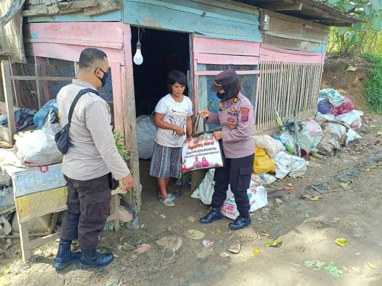 Polres Pematangsiantar Beri Bantuan Pangan kepada Masyarakat di Kawasan Kumuh