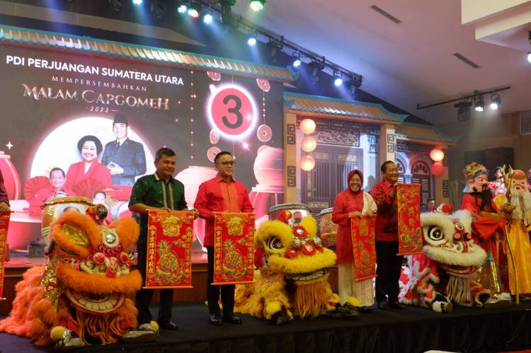 Perayaan Imlek PDI Perjuangan Sumut Meriah