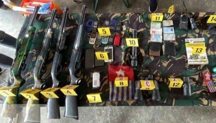 Satgas Damai Cartenz Sita 48 Barang Milik KKB Egianus Kogoya, Ada 4 Senapan