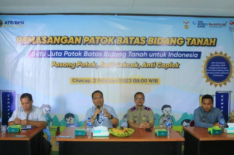 Bupati Samosir Dukung Pencanangan Gerakan Masyarakat Pemasangan Tanda Batas Tanah