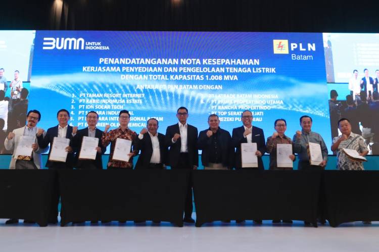 PLN MoU dengan 8 Perusahaan di Batam, Siap Penuhi Kebutuhan Listrik 1.008 MVA