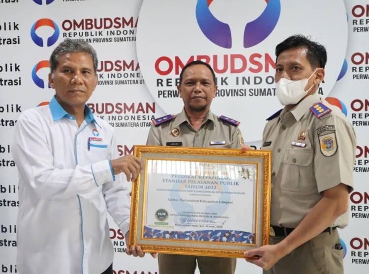 23 Kantah BPN se-Sumut Terima Piagam Penghargaan dari Ombudsman RI