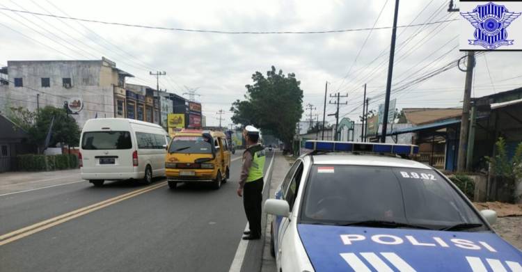 Sat Lantas Polres Binjai Antisipasi Kemacetan akibat Kenaikan dan Kelangkaan BBM