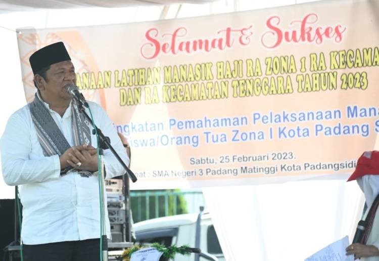 Wali Kota Padangsidimpuan Buka Latihan Manasik Haji Akbar Tingkat RA