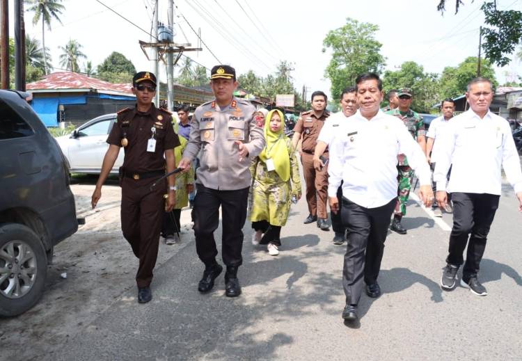 Bupati dan Kapolres Simalungun Monitoring Pilpanag Serentak