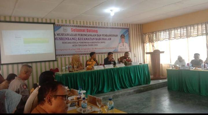Pj Bupati Agara Buka Musrenbang Kecamatan Babussalam