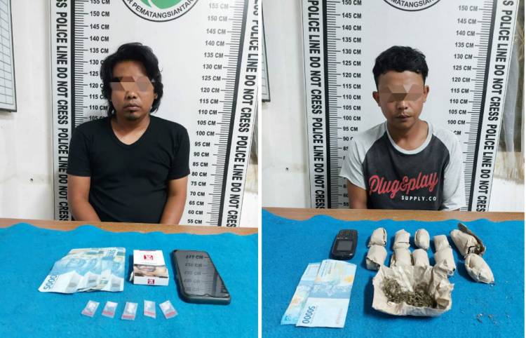 Terlibat Peredaran Sabu dan Ganja, 2 Warga Kecamatan Siantar Marihat Diciduk Polisi