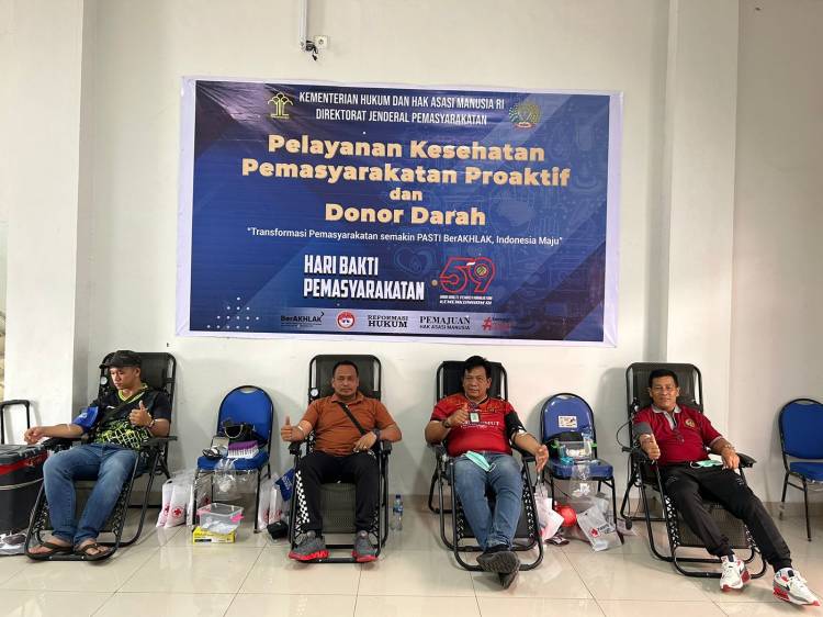 Peringati HBP ke-59, Lapas Pancurbatu Gelar Donor Darah