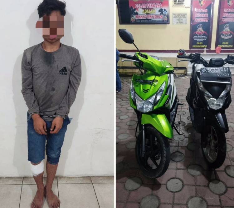 Aksinya Viral di Medsos, Spesialis Curanmor Asal Deliserdang Didor Polisi di Pematangsiantar