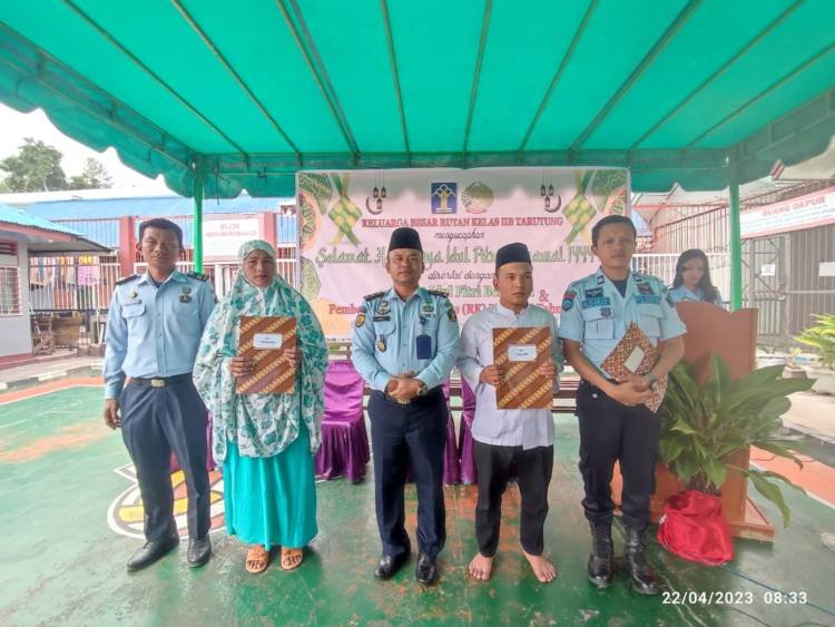 26 Orang Warga Binaan Rutan Kelas II B Tarutung Dapat Remisi Khusus Idul Fitri