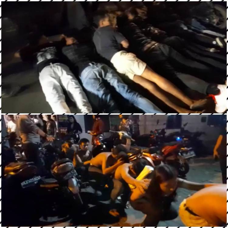 Polisi Beri Tembakan Peringatan ke Udara Saat Amankan Puluhan Anggota Geng Motor