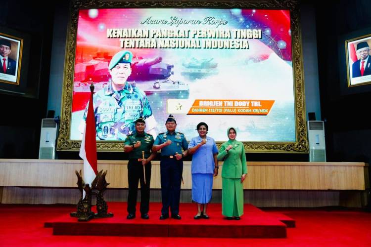 Naik Pangkat Jadi Brigjend TNI, Mantan Danrem 023/KS Jabat Danrem 132/TDL Sulawesi Tengah