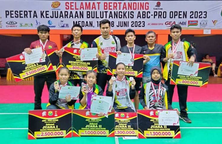 PB Sulhas Aekkanopan Raih 9 Medali Kejuaraan Bulu Tangkis ABC Pro Open 2023 di Medan