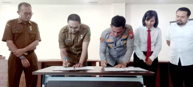 RS Bachtiar Djafar dan Polres Belawan Teken MoU Visum