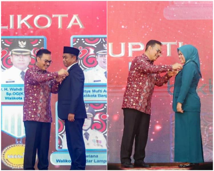 Bupati dan Ketua TP PKK Sergai Terima Penghargaan Manggala Karya Kencana dari BKKBN RI