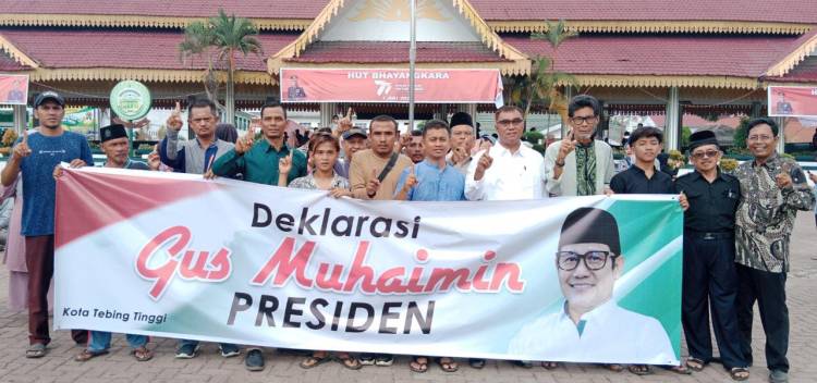Ratusan  Warga Tebingtinggi Deklarasi Gus Muhaimin Calon Presiden 2024