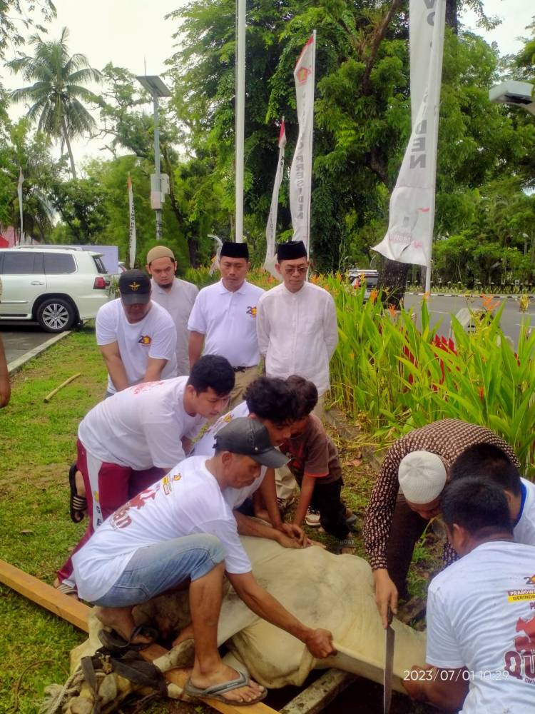 Perayaan Idul Adha 1444 H, Gerindra Sumut Sembelih 12 Hewan Qurban