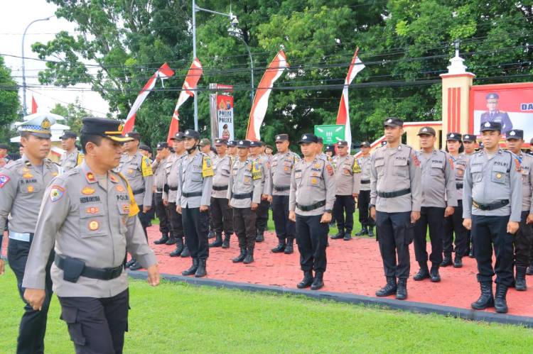 Polres Labuhanbatu Gelar Apel Pasukan Ops Patuh Toba 2023