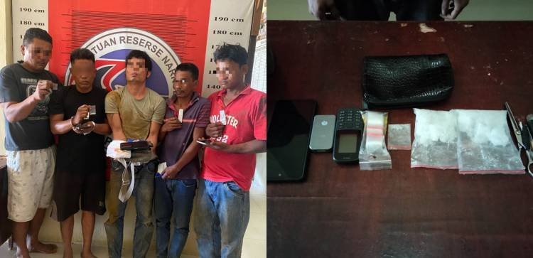 Lima Terduga Pelaku Narkoba Diamankan Satresnarkoba Polres Padanglawas