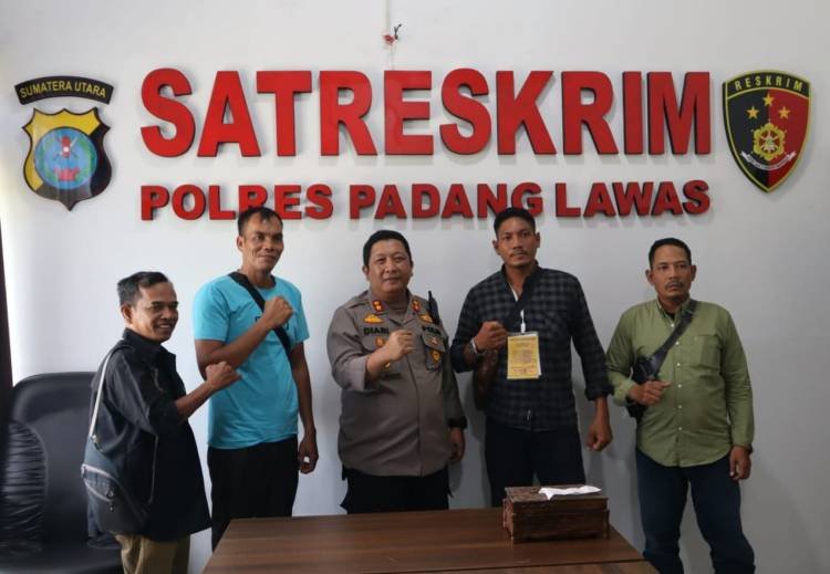Apresiasi Penangkapan Pelaku Penganiayaan di Kalikapuk, Wartawan Rohul Kunjungi Polres Padanglawas