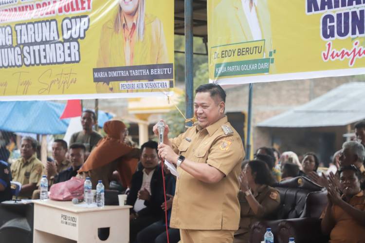 Buka Karang Taruna Cup, Bupati Dairi: Olahraga Mampu Cegah Pengaruh Negatif