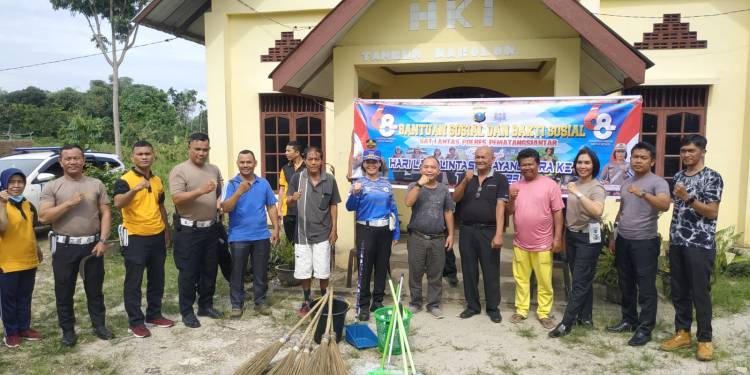 HUT Polantas, Satlantas Polres Pematang Siantar Baksos ke Rumah Ibadah
