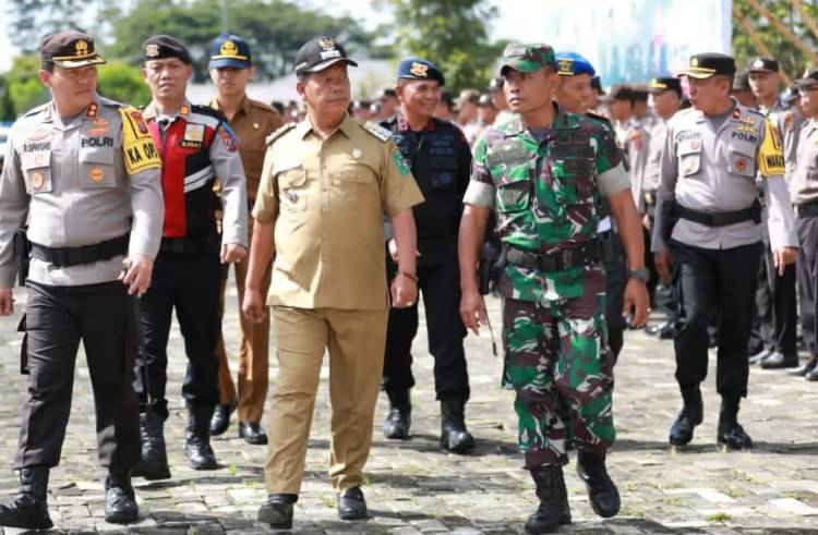 Bupati Simalungun Pimpin Apel Gelar Pasukan Pengamanan Pilpanag